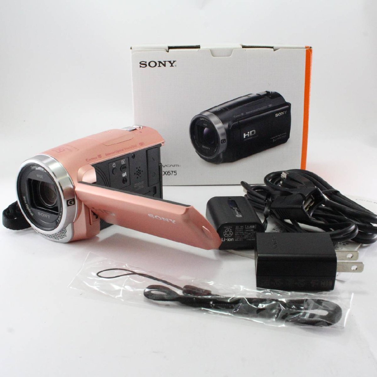 SONY ビデオカメラHDR-CX675 32GB 光学30倍 ピンク Handycam HDR-CX675 P拍卖