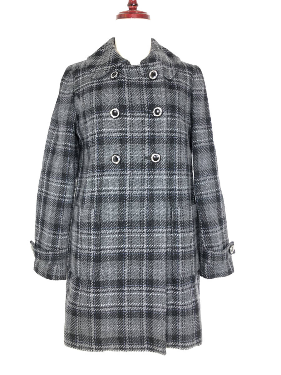 ▼ ⑤㈱サンエー・インターナショナル JILLSTUART 上着 125‐252005 チェック柄 グレー Mサイズ 婦人服拍卖