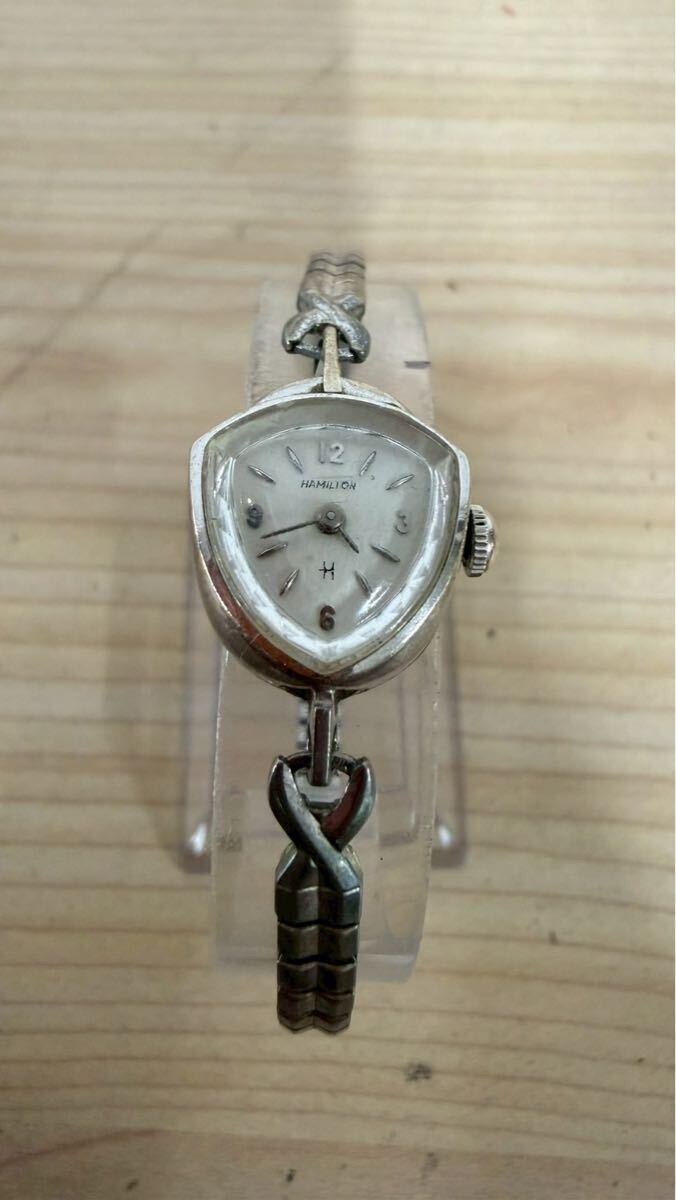 1円~【稼働品】HAMILTON ハミルトン 22石 手巻き レディース腕時計 10K GOLD FILLED ヴィンテージ アンティーク 現状保管品拍卖