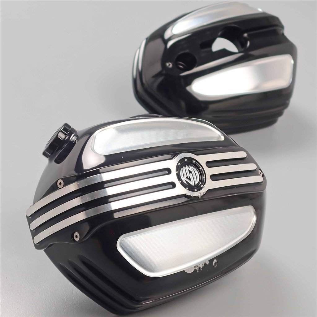 ◆●BMW/RnineT RSD/ローランドサンズ アルミビレット シリンダーヘッドカバー 左右SET 難有り (B0512B10)拍卖