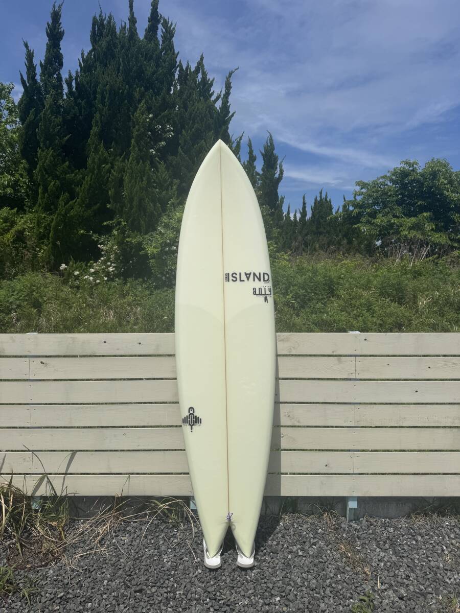 USED 美品 ANLY PRO SURF アンリー サーフボード ミッドレングス ツインフィン フィン付き拍卖