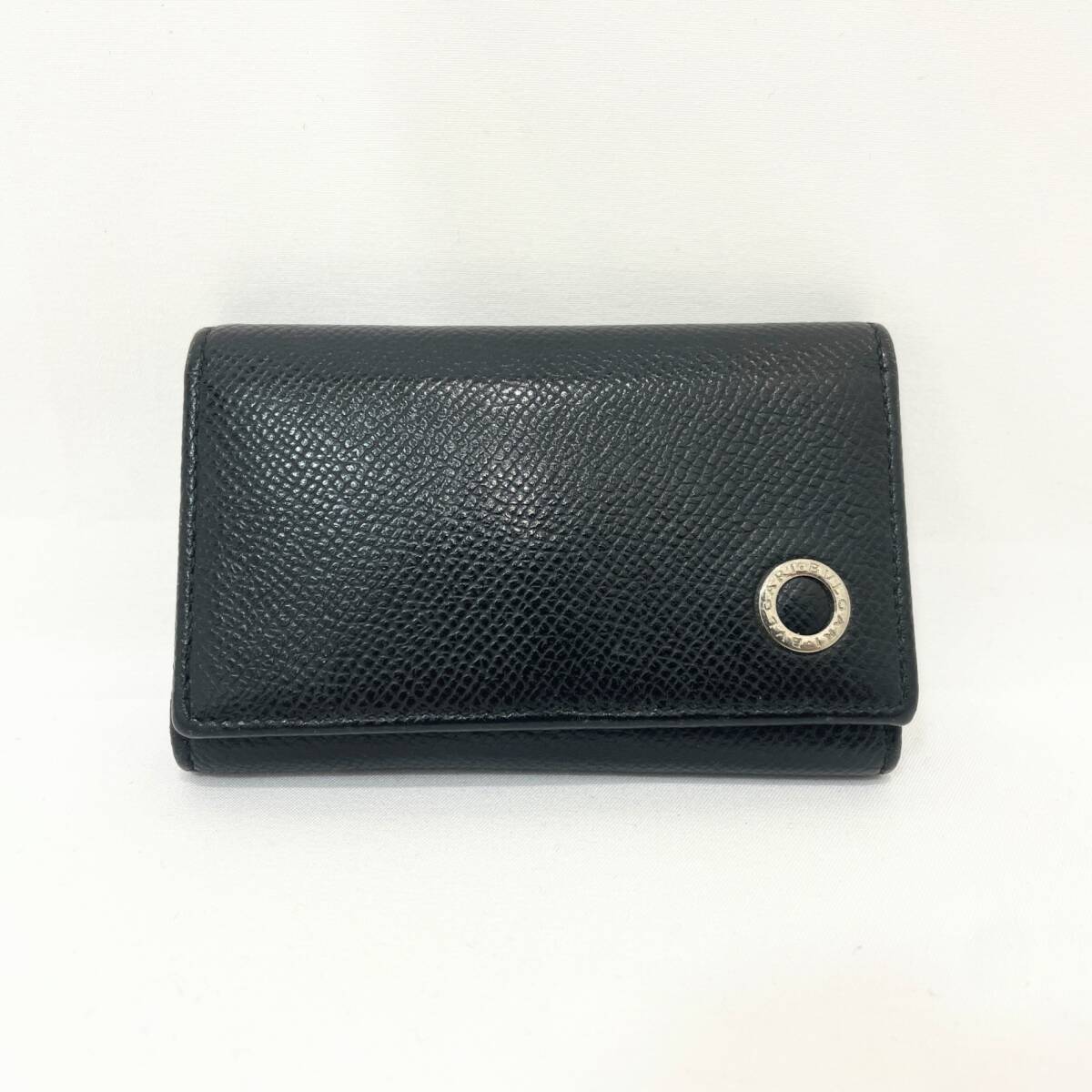 【D】 BVLGARI ブルガリ・ブルガリ マン 6連 キーケース レザー ブラック ブランド 革 高級 ロゴ シルバー メンズ 数量限定 ハイブラ拍卖