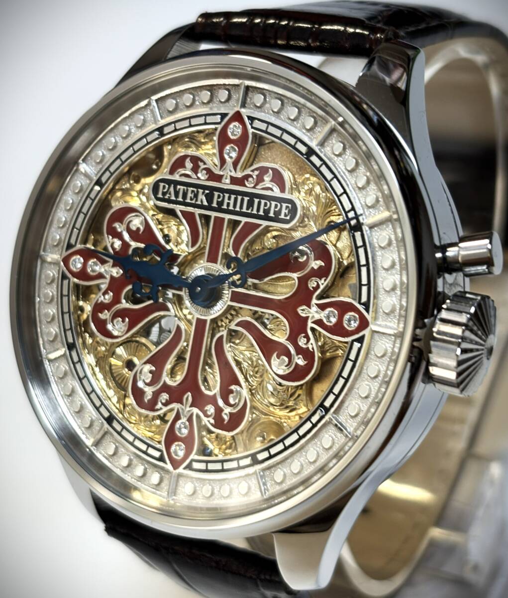 ☆歴史を刻んだ免品/パテックフィリップ/彫金/スケルトン/PATEK PHILIPE/1915年/メンズ手巻腕時計/アンティーク/安心保証/OH済/ 動作良好拍卖