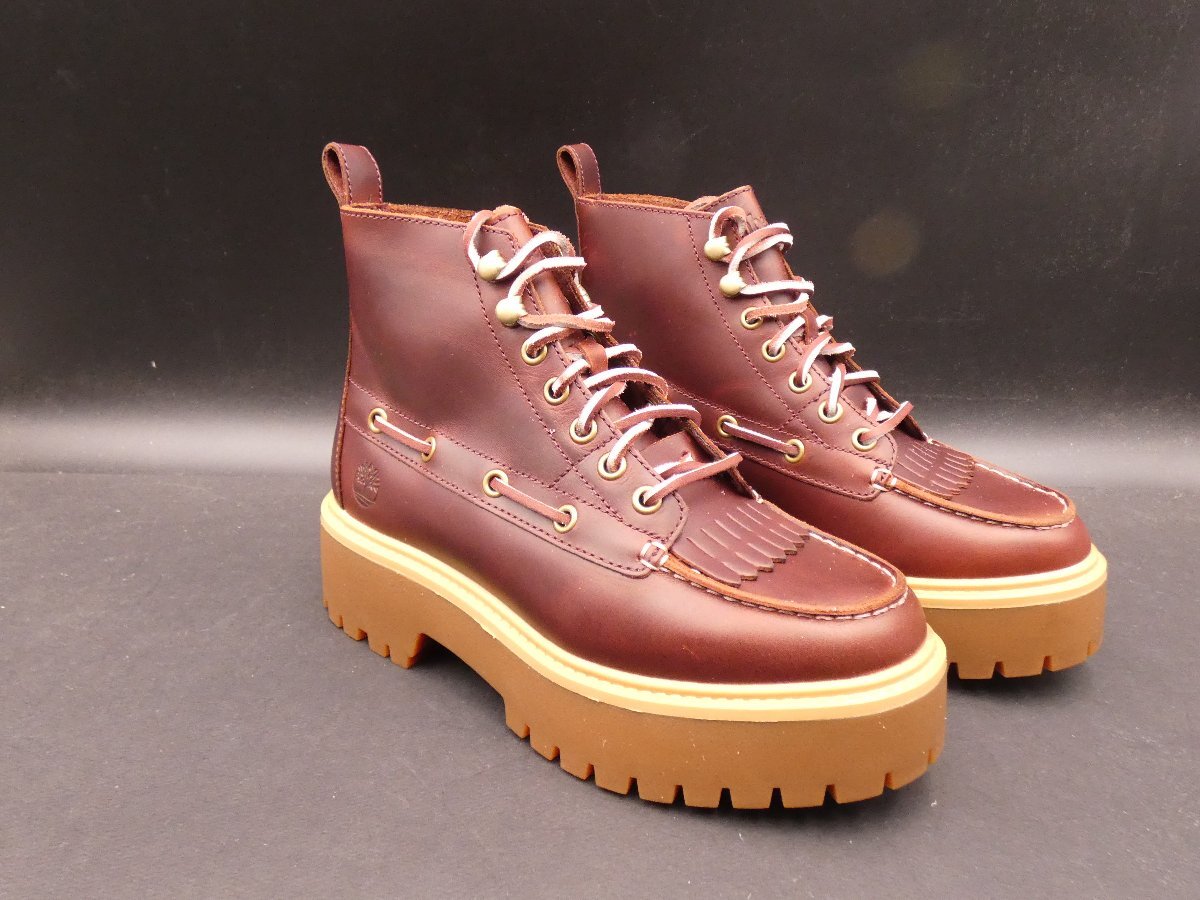 ★☆Timberland/ティンバーランド ストーン ストリート ミッド セブンアイ レディースブーツ JP24cm 中古良品☆★拍卖