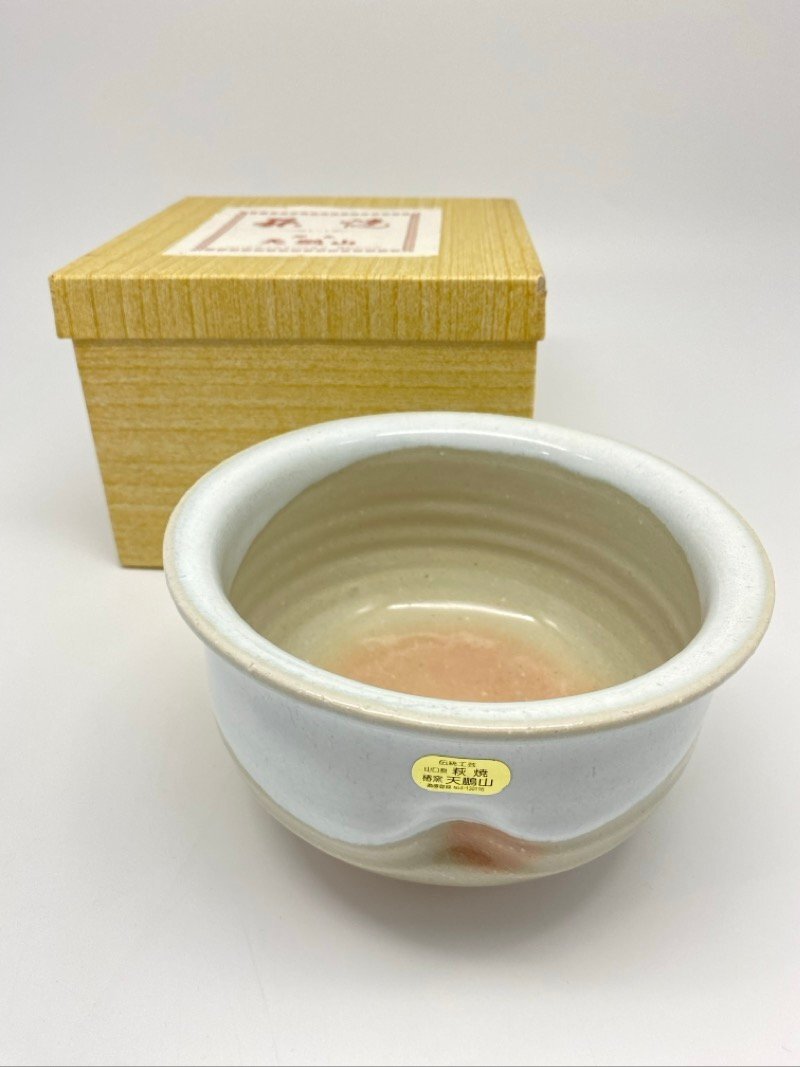 萩焼 椿窯 天鵬山 建水 紙箱 茶器 茶道具 伝統工芸 インテリア ディスプレイ ☆ちょこオク☆80拍卖