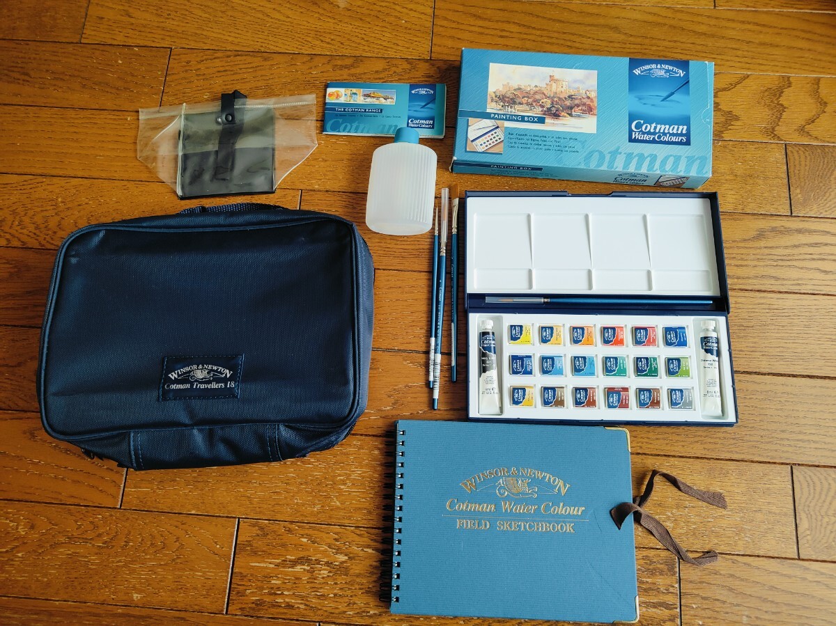 ウィンザー&ニュートン 水彩 画材 絵具 筆 水彩絵具 スケッチブック セット拍卖