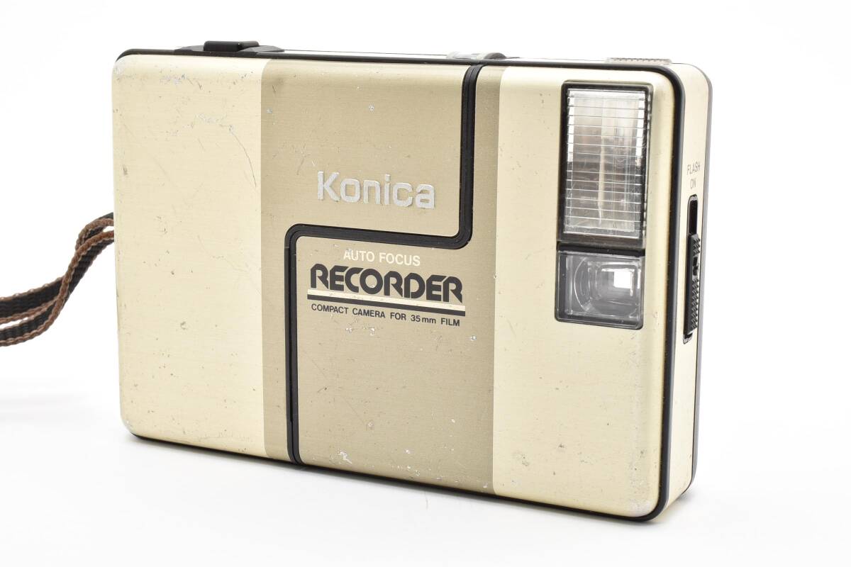 動作品 コニカ レコーダー Konica AUTO FOCUS RECORDER Gold 35mm コンパクト フィルムカメラ ゴールド拍卖