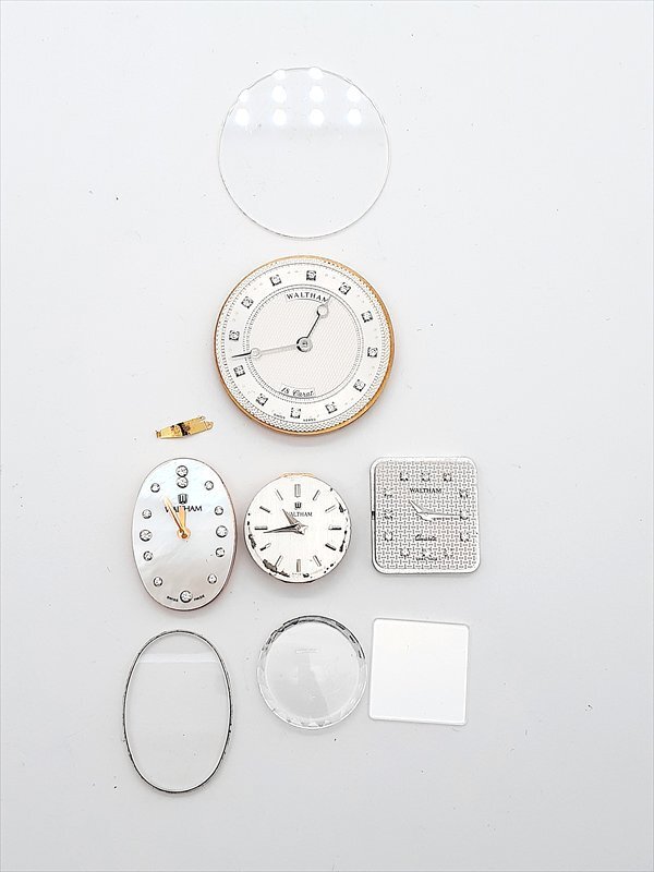 【b04】 WALTHAM ウォルサム Cal. 時計 文字盤 部品 パーツ ムーブメント キャリバー まとめて 4個セット 1円~拍卖