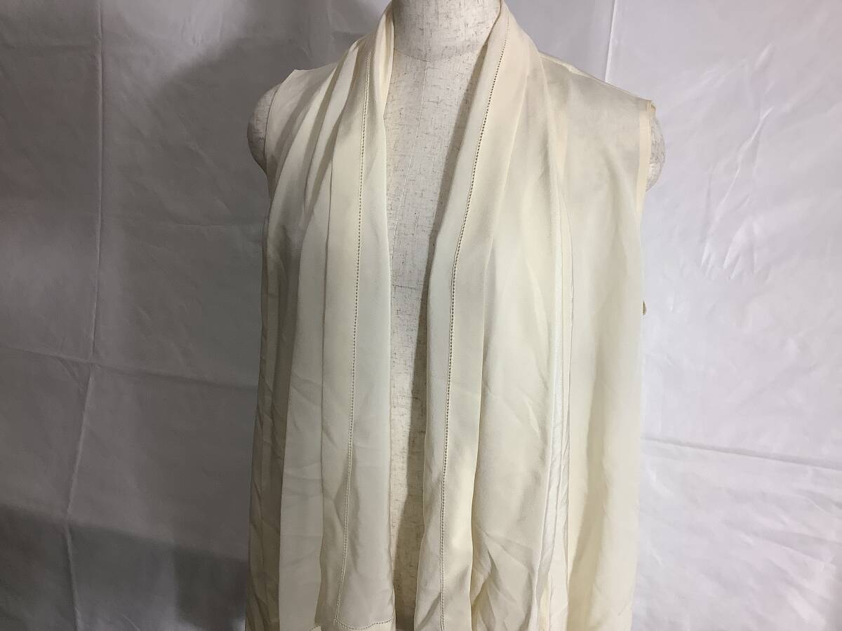 GIANFRANCO FERRE ジャンフランコ・フェレ ドレープ ノースリーブ ブラウス(レディース) 中古品 送料無料 1円〜【75-18.NT】拍卖