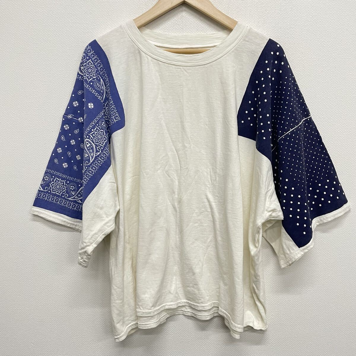 (41)【KAPTAL】キャピタル★Tシャツ 天竺 バンダナHUGE-T Jersey Bandana HUGE-T カットソー トップス EK-616 サイズ1 26302533595拍卖