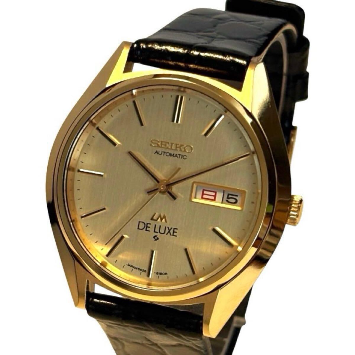 【1976年/昭和51年/11月製造/デッドストック】SEIKOセイコー LM DELUXE ロードマチック/デラックス 自動巻き腕時計 超希少!ヴィンテージ拍卖