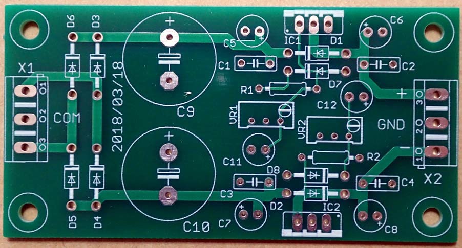 正負電源(LM317・LM337使用) 基板のみ。拍卖