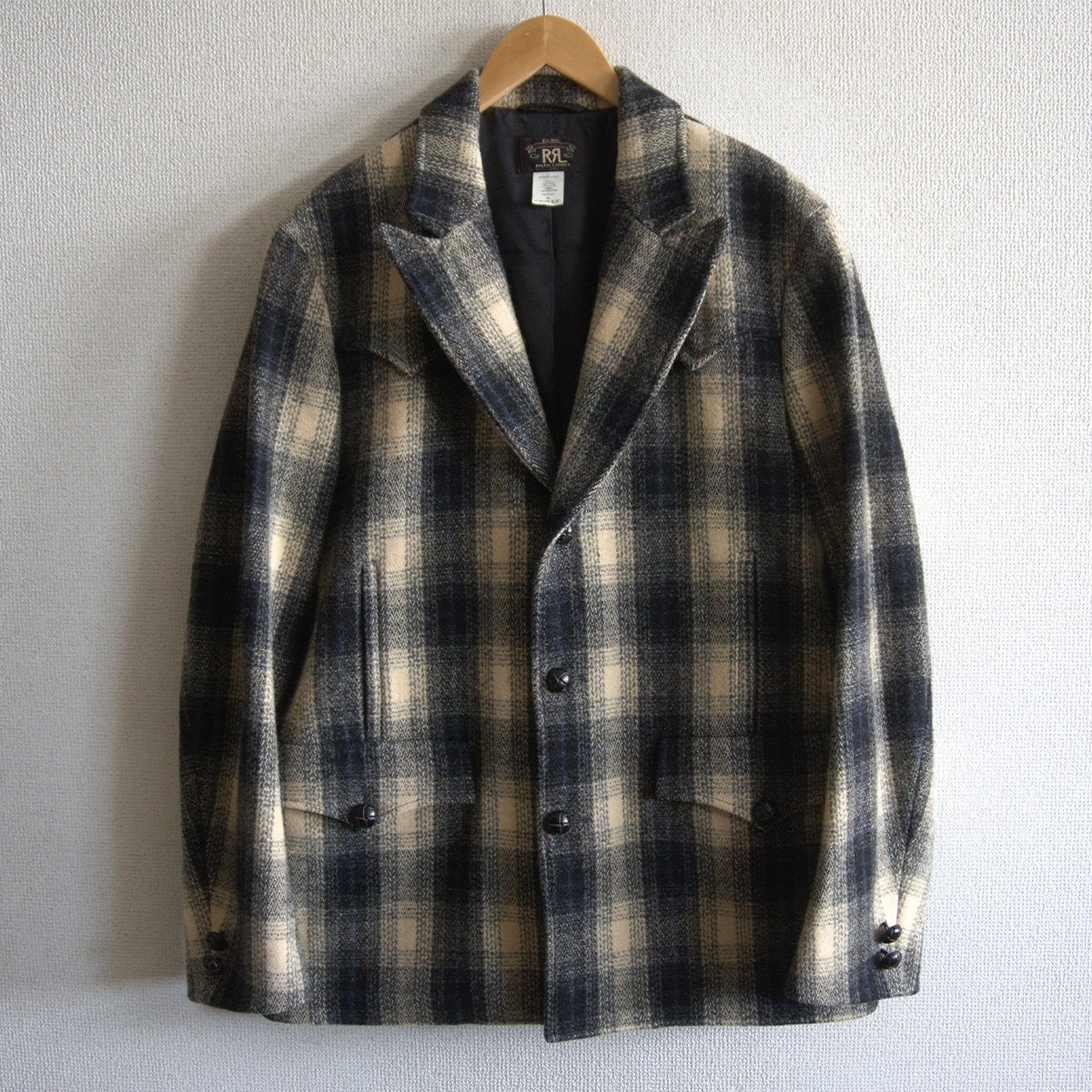 【名作】RRL 【OMBRE CHECK WESTERN JACKET】M オンブレチェック ウエスタン ジャケット 26050624拍卖