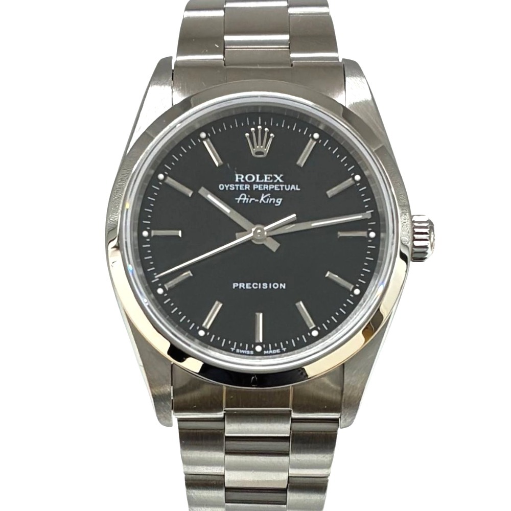 ロレックス 腕時計 14000 エアキング 34mm 本体のみ 黒文字盤 T番 1996年ごろ メンズ 自動巻き キャリバー3000 ROLEX拍卖