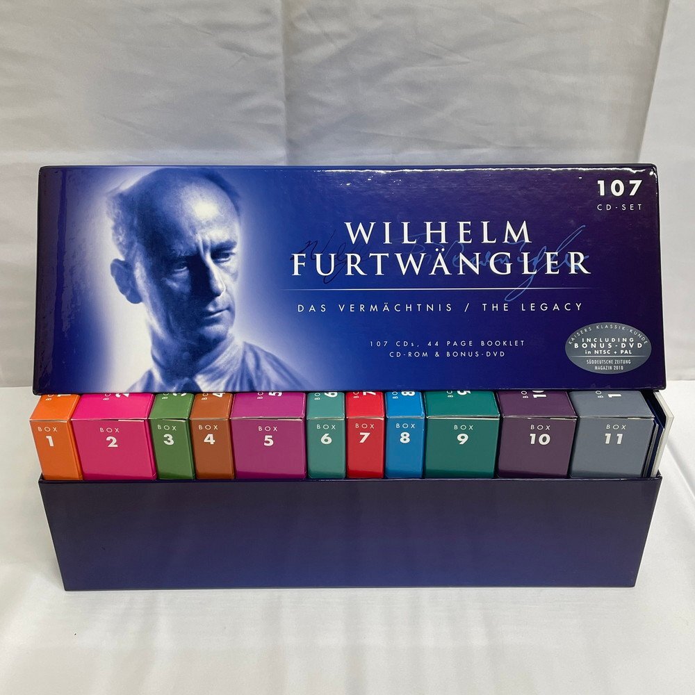 【8PD004】1円スタート WILHELM FURTWANGLER ヴィルヘルム・フルトヴェングラー THE LEGACY 107枚組 CD-BOX DVD ブックレット付 現状品拍卖