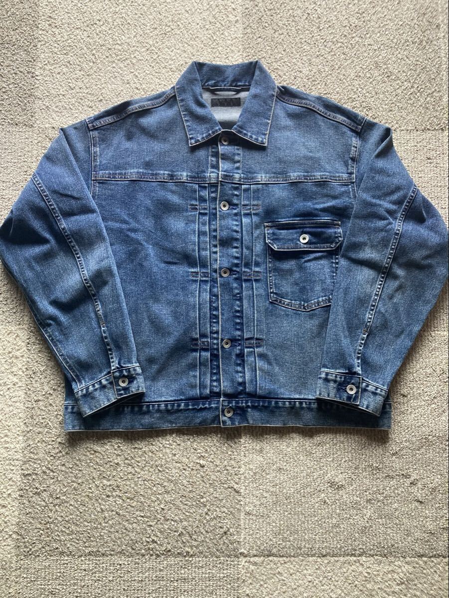 極美品 UNIQLO ユニクロ 1st ファースト デニムジャケット 65 BLUE XL 試着のみ拍卖