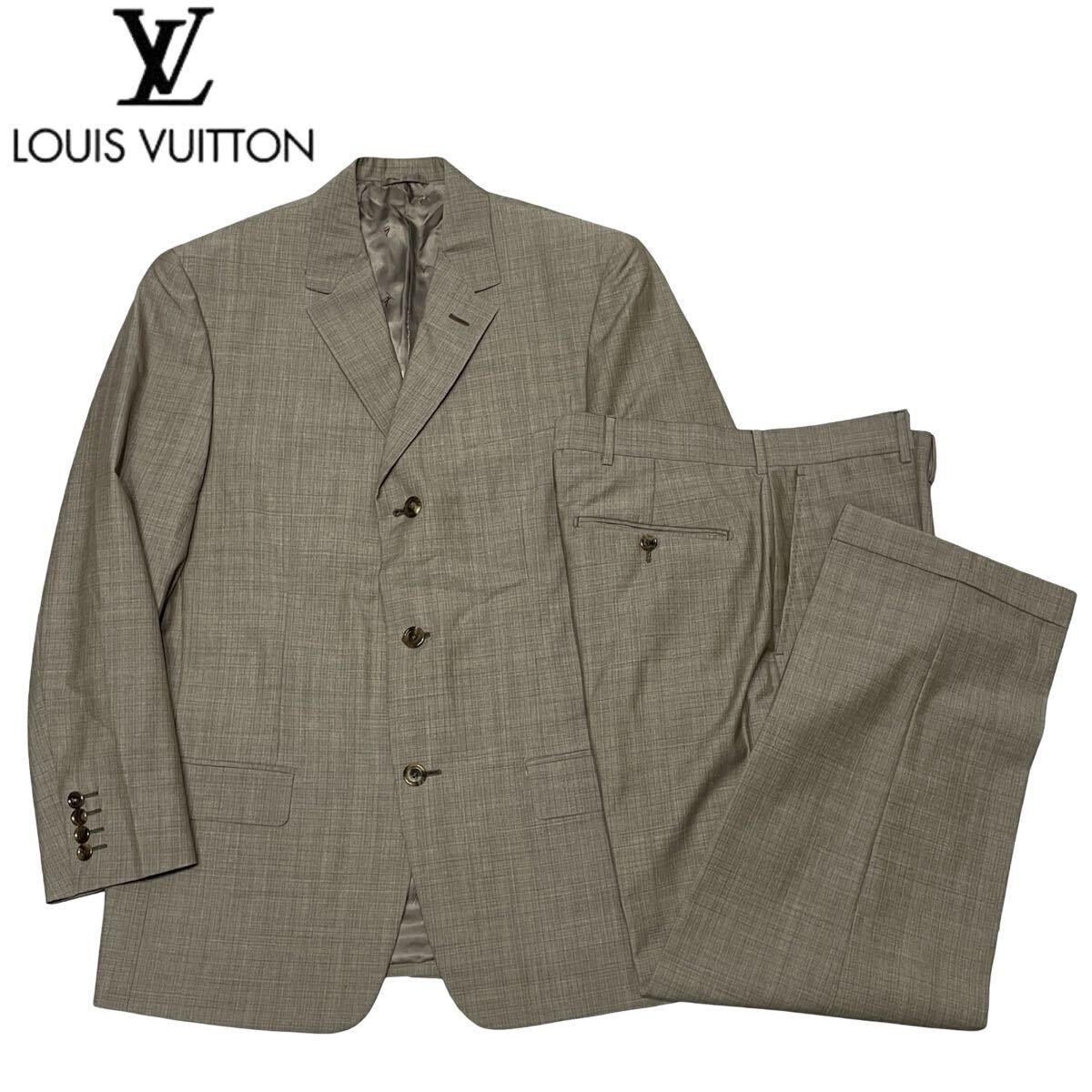 53 国内正規品 LOUIS VUITTON ルイヴィトン 2B スーツ セットアップ シングル テーラードジャケット ブレザー スラックスパンツ 46 メンズ拍卖