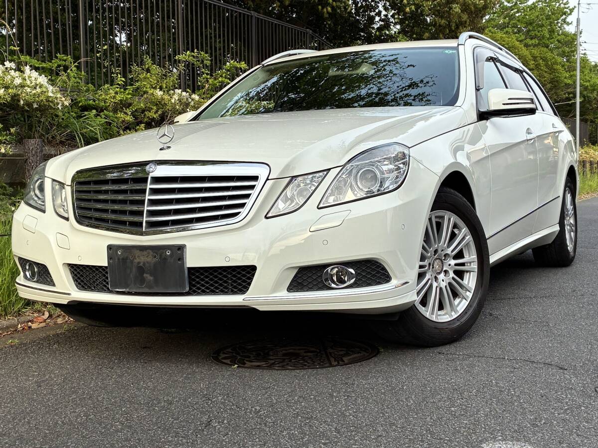 売り切りベンツE300 エレガンス 4万キロ 車検2年付き 純正ナビ TV ETC クルズコントロール 純正アルミホイール パワーバックドア 拍卖