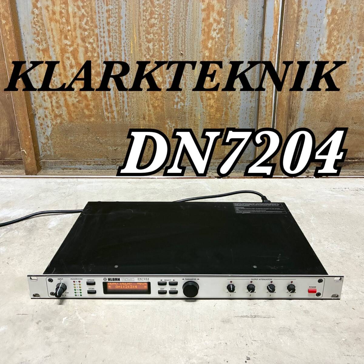 【動作確認済 稼働品】 KLARK TEKNIK クラーク テクニック DN7204 DELAY +EQ ディレイユニット デジタル ヴィンテージ イコライザー拍卖