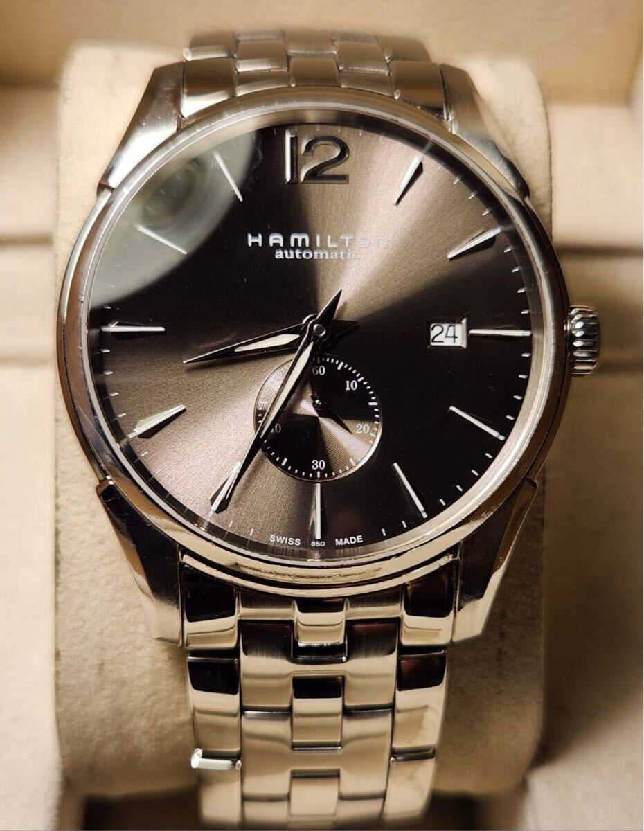 送料込み Hamilton jazzMaster Maestro Small Second Auto ハミルトン ジャズマスター 自動巻き 腕時計 スモセコ カーキ khaki拍卖