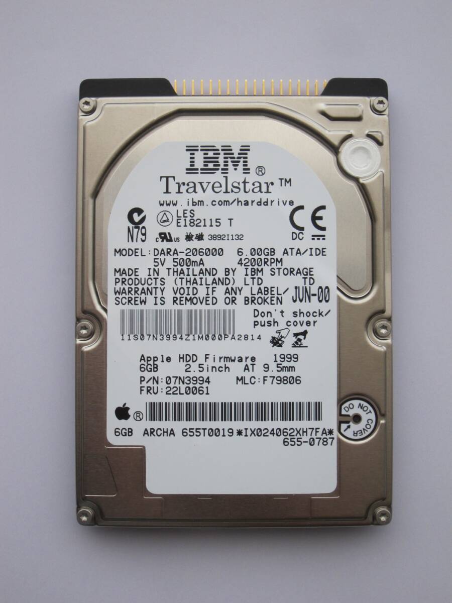 Apple純正 2.5インチIDE HDD 6GB クラムシェルの初代iBook用?拍卖