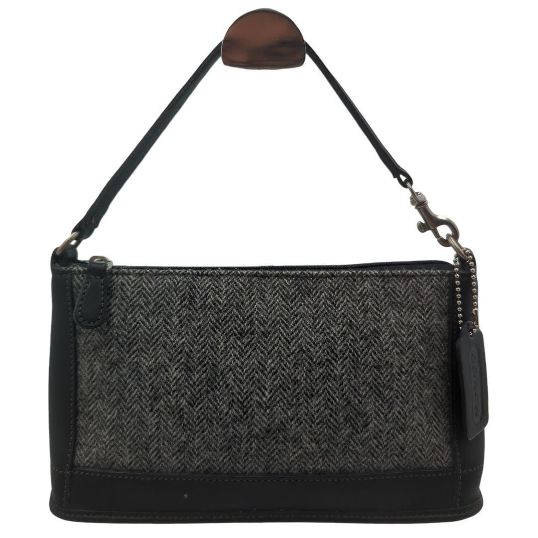 Coach コーチ ハンドバッグ ツイード ヴィンテージ ブラック ミニバッグ アクセサリーポーチ Vintage Tweed Mini Demi Bag Black拍卖