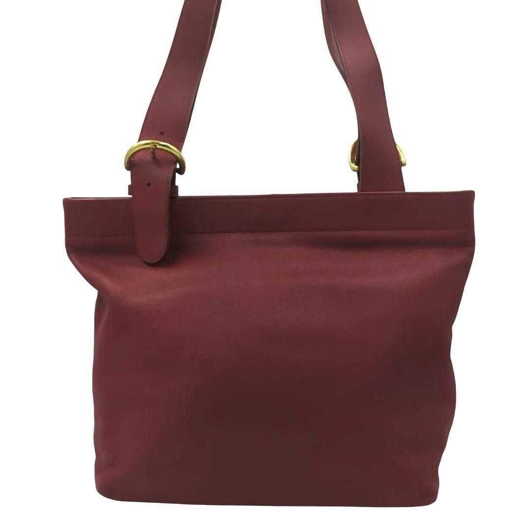 Coach コーチ ヴィンテージ トートバッグ レッド ショルダーバッグ レザー Vintage Old Leather Tote bag Red拍卖