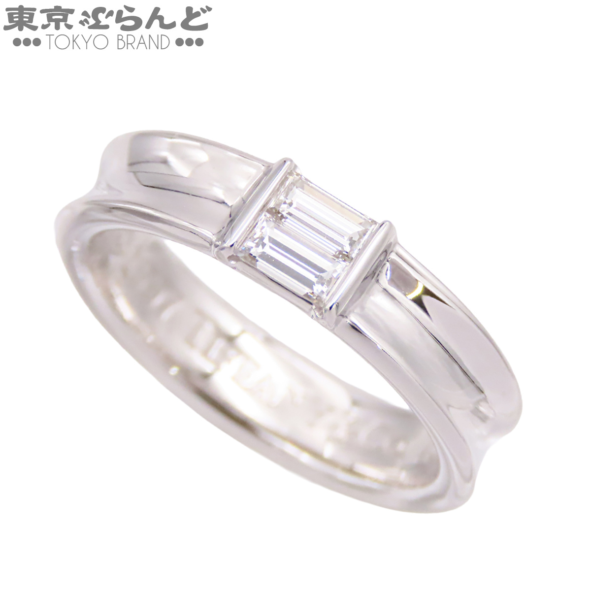 101860254 ティファニー TIFFANY&Co. スタッキング バンド リング ホワイトゴールド K18WG ダイヤモンド 10号相当 指輪 レディース 仕上済拍卖