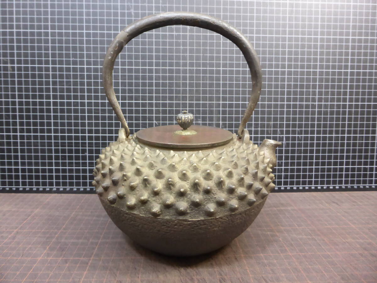170「龍文堂造」京鉄瓶 満水1900mL 重さ2408g 水漏れ無し 拍卖