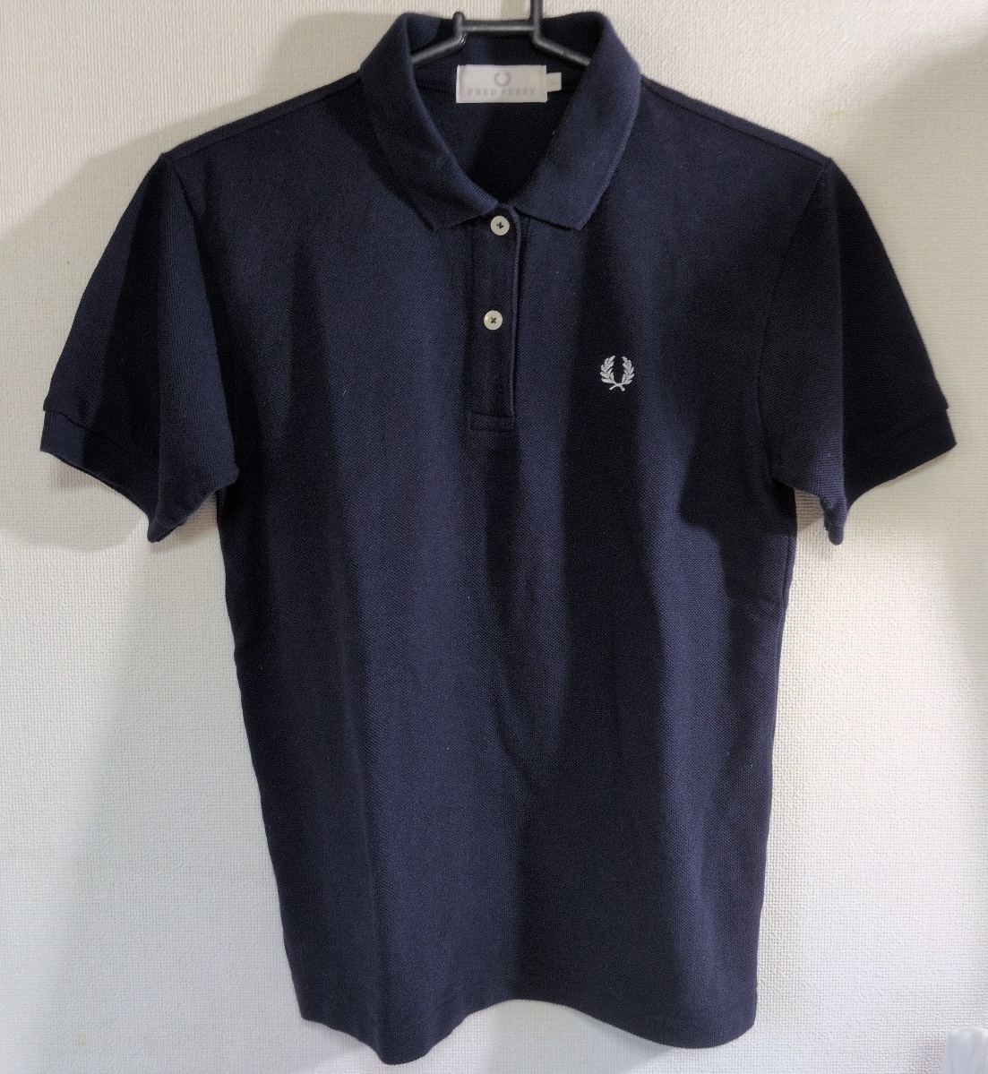 FRED PERRY ☆フレッドペリー 半袖ポロシャツ ネイビー サイズL拍卖