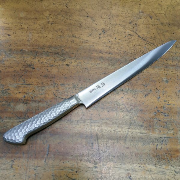 片岡製作所 武光 日本鋼 筋引き包丁片刃/右利き用 砥ぎ直しました拍卖