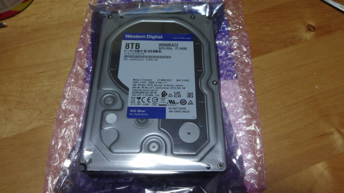 ■【新品未使用】Western Digital WD Blue 8TB WD80EAAZ SATA HDD拍卖