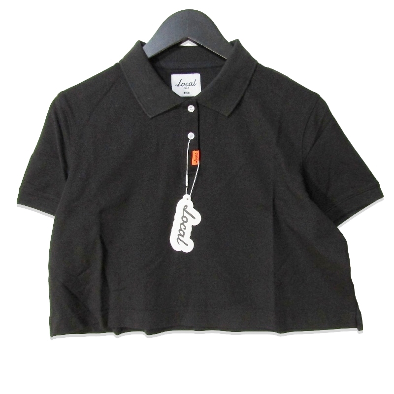 未使用 Local GOLF ローカルゴルフ Basic Short S/S POLO LW-85SP-23-BL1 半袖ポロシャツ ショート丈 ブラック 黒 S/M 27113651拍卖