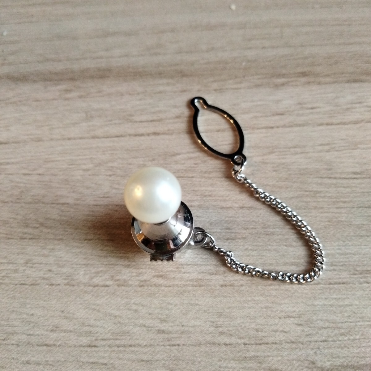 K14WG 真珠 パール ネクタイピン タイピン アクセサリー 7.5mm拍卖