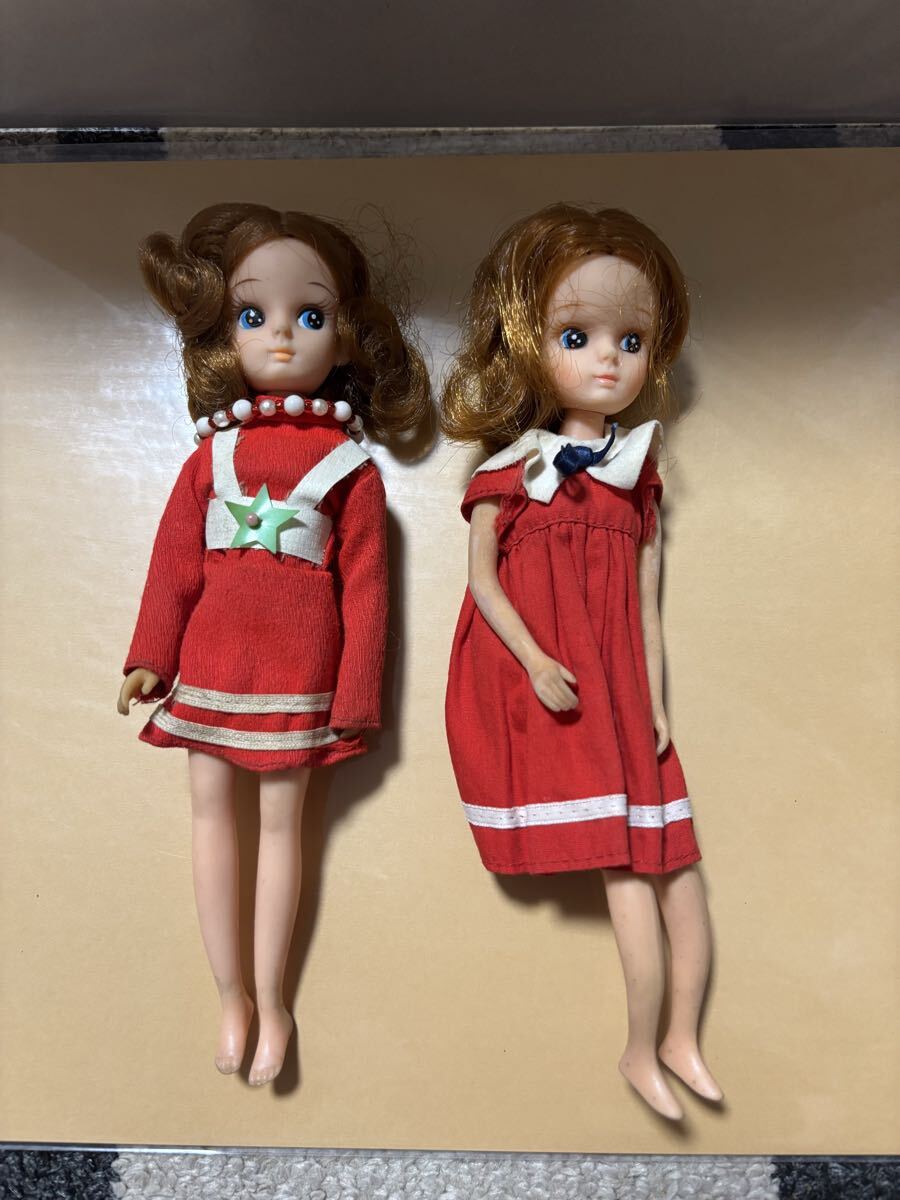 2体セット 初代?二代目リカちゃん人形 ビンテージドール 昭和レトロおもちゃ 着せ替え人形 初代リカちゃん リカちゃん拍卖