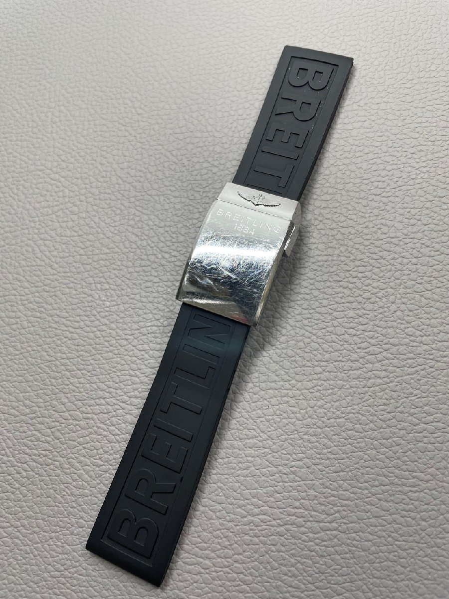 ★ブライトリング BREITLING 純正ラバーベルト バックル付き Dバックルセット 20-22 153S ラグ幅 22mm拍卖