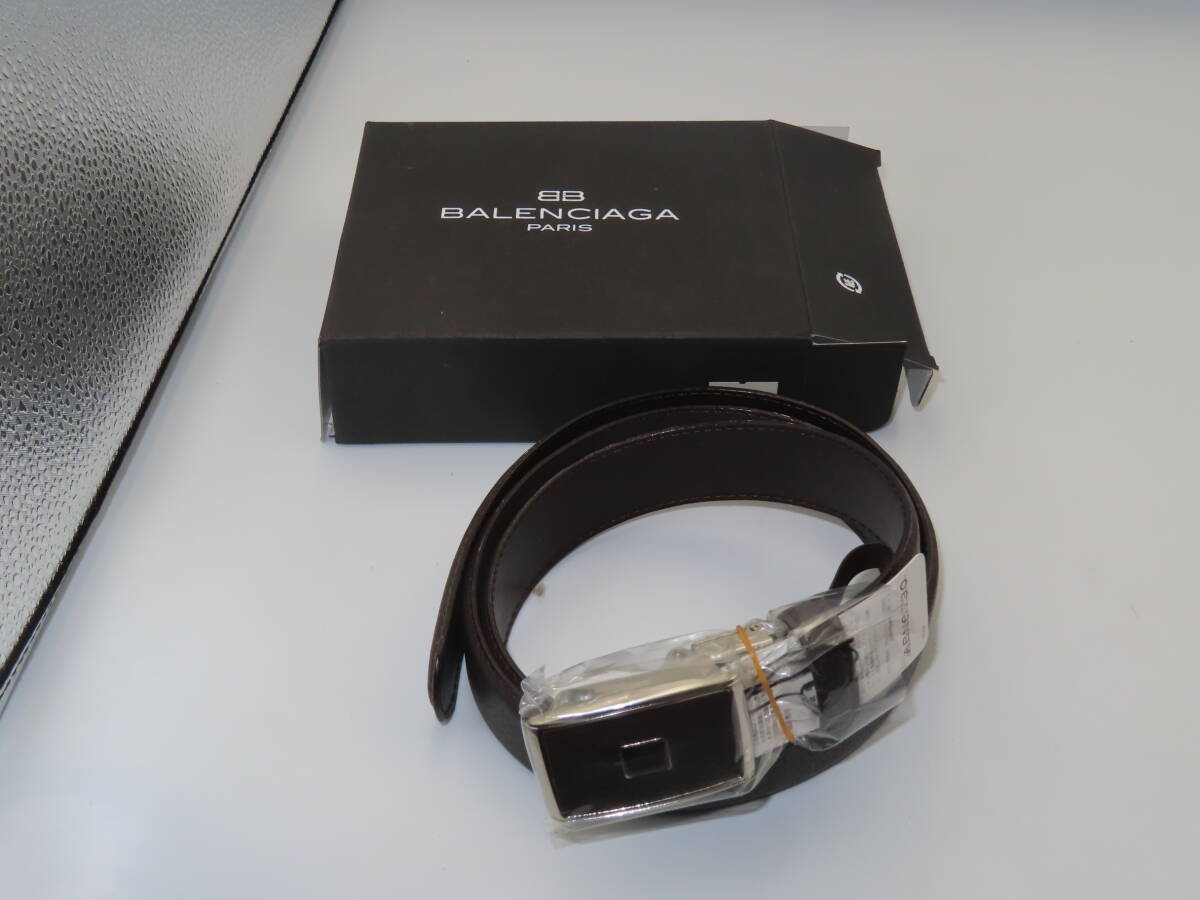 ○未使用品 BALENCIAGA バレンシアガ レザーベルト ブラック拍卖