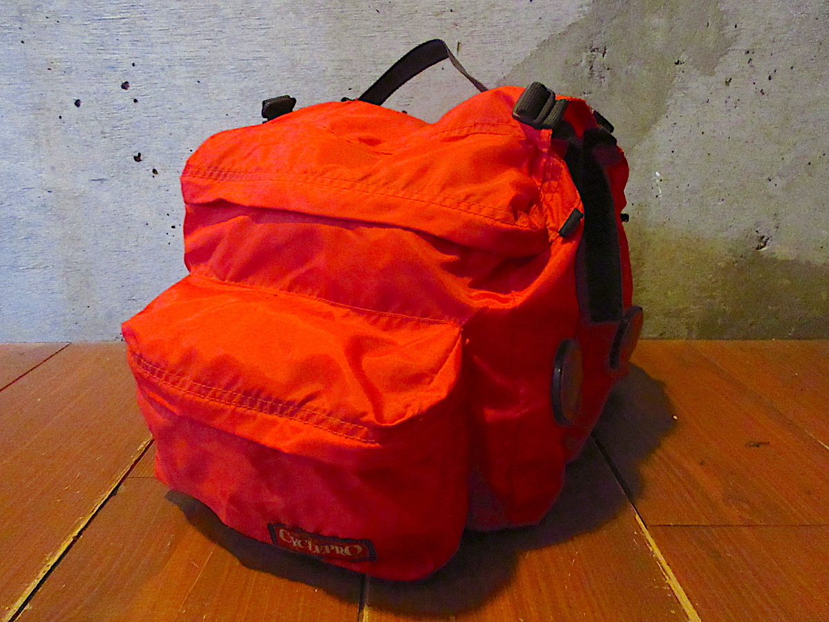 ビンテージ80’s90’s●CYCLEPROナイロンサドルバッグ赤×黒●260523d1-bag-otカバン鞄自転車バイクアウトドアサイクリング拍卖