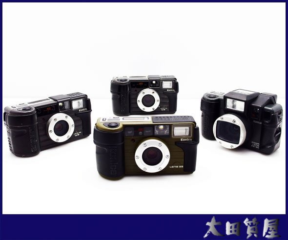 119)質屋出品★KONICA 現場監督 LENS 35 カーキ*LENS 35 WB *LENS 35 WB *ZOOM LENS 28-56 ブラック/4点まとめ/動作OK 中古★1円~売切り拍卖