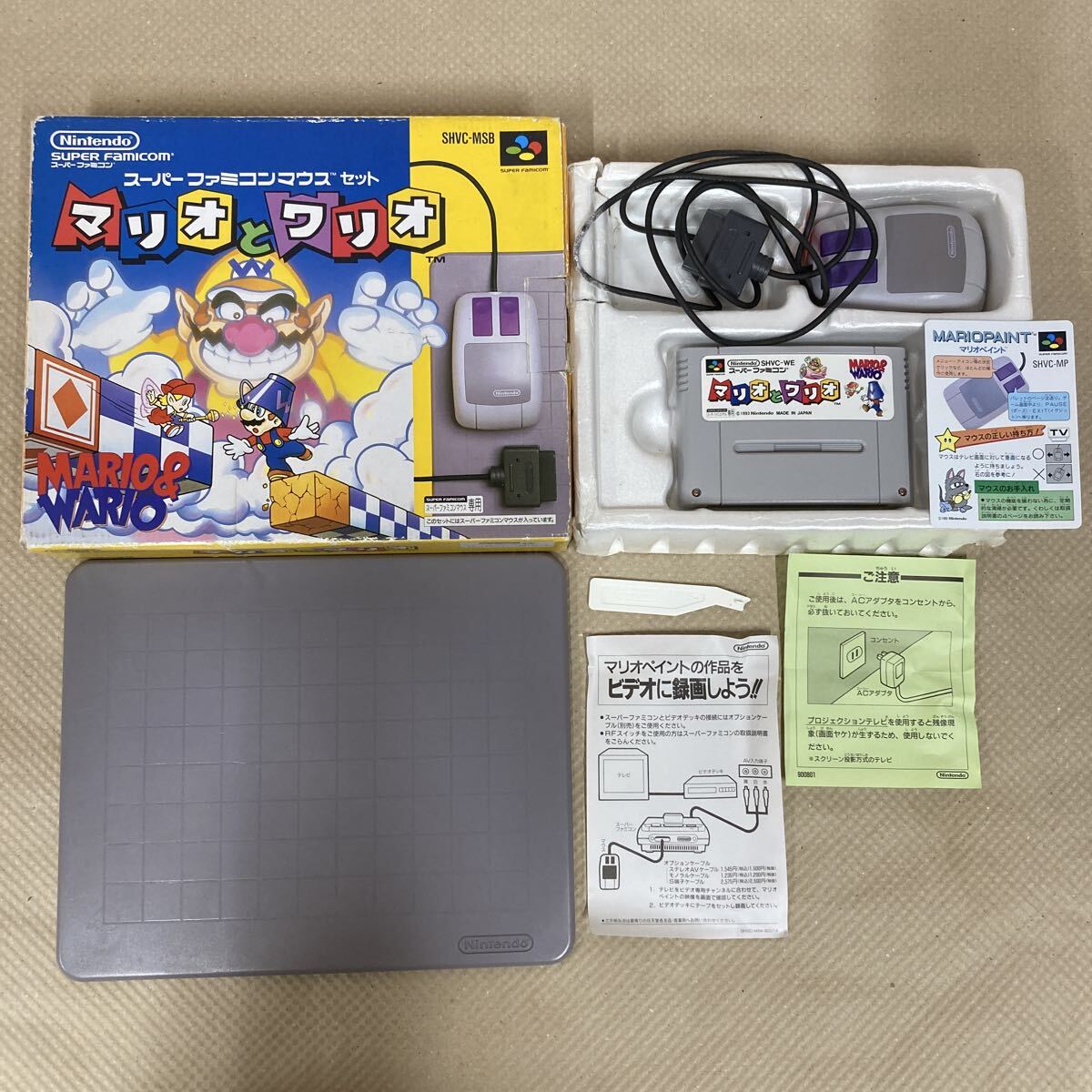 SFC マリオとワリオ スーパーファミコンマウスセット マウスパッド 任天堂 Nintendo ゲーム スーパーファミコン SUPERFAMICOM MZ52862拍卖