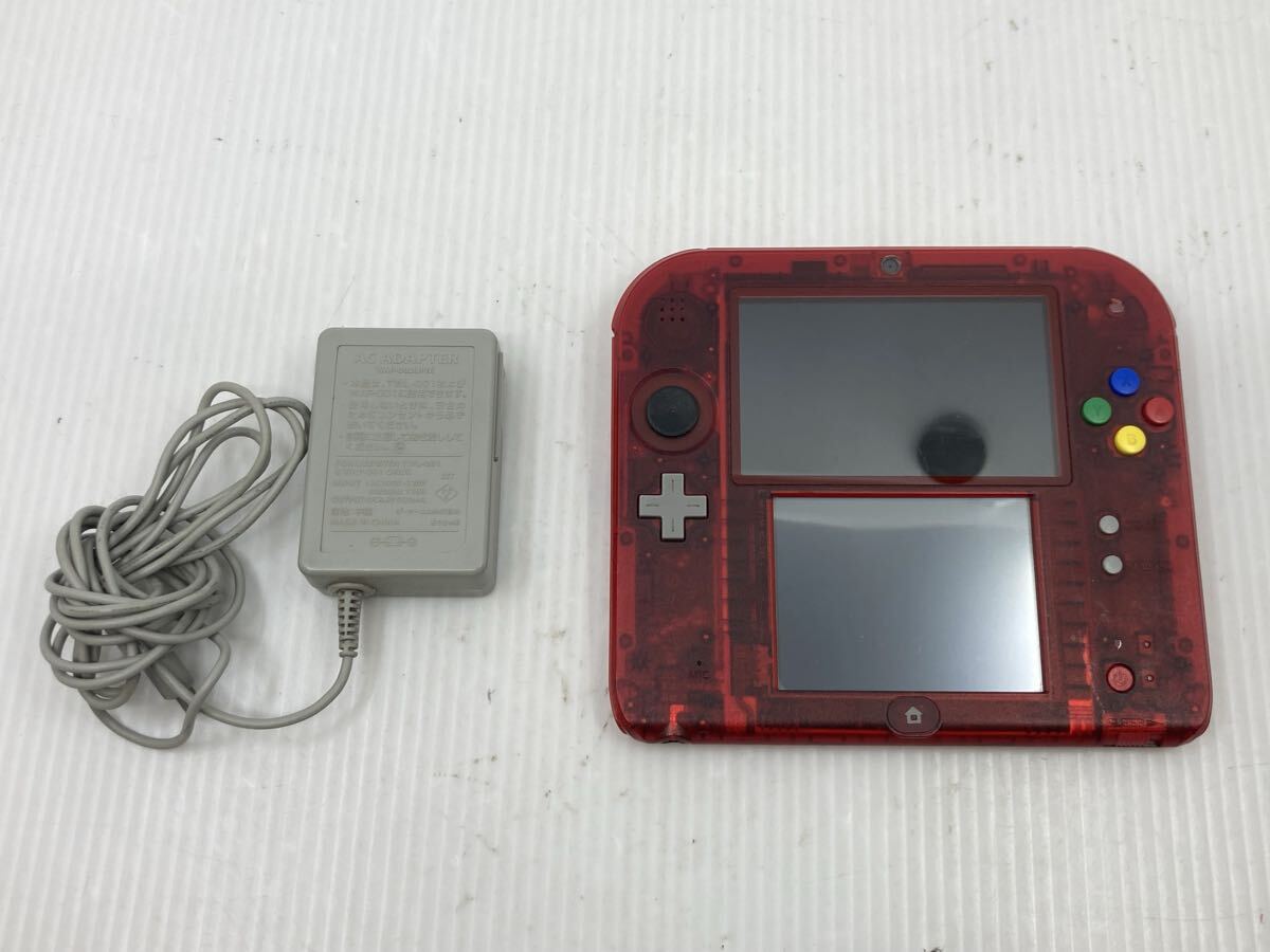 1円 Nintendo ニンテンドー2DS FTR-001 ニンテンドー 2DS クリアレッド ポケモン 赤 限定モデル 動作品 初期化済 現状品 No5-031-188拍卖