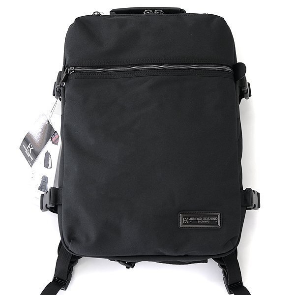 新品 ヒロココシノオム 13.3インチPC A4対応 ビジネス リュックサック 16~20L 黒 【K23761】 HIROKO KOSHINO homme バックパック ブラック拍卖