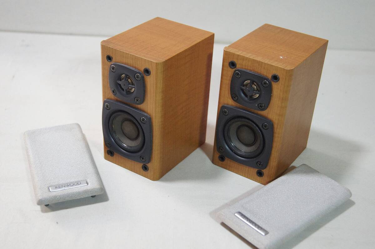 KENWOOD☆ケンウッド●8Ω/25W・50W小型2WAYスピーカー【KSW-S500】サランネット付属◇2本組●出音確認●中古現状品拍卖