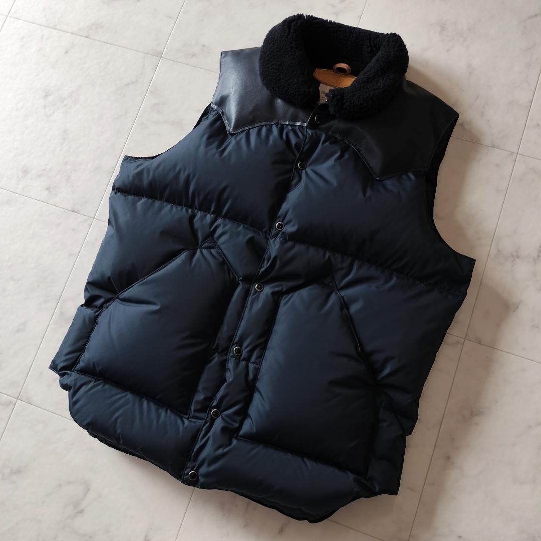 ロッキーマウンテンフェザーベッド クリスティベスト 40 L ダウンベスト メンズ Rocky Mountain Featherbed Christy Vest 牛革 日本製拍卖