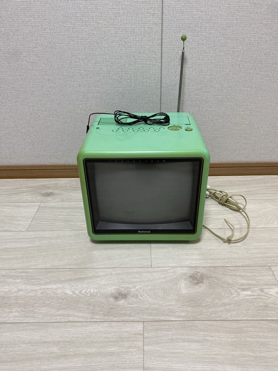 昭和レトロ National ナショナル カラーテレビ TH11-S9 本体のみ/83年製 /通電確認済み/現状品/ジャンク拍卖