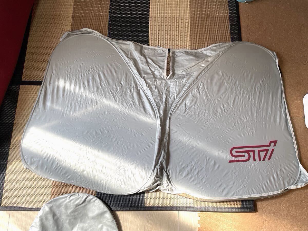 ★STSG19101510 スバル STI ステアリングカバー付サンシェードver.3 さらに軽量化した1級遮光 日よけSUBARU純正品 WRX レヴォーグ VAB VM4拍卖
