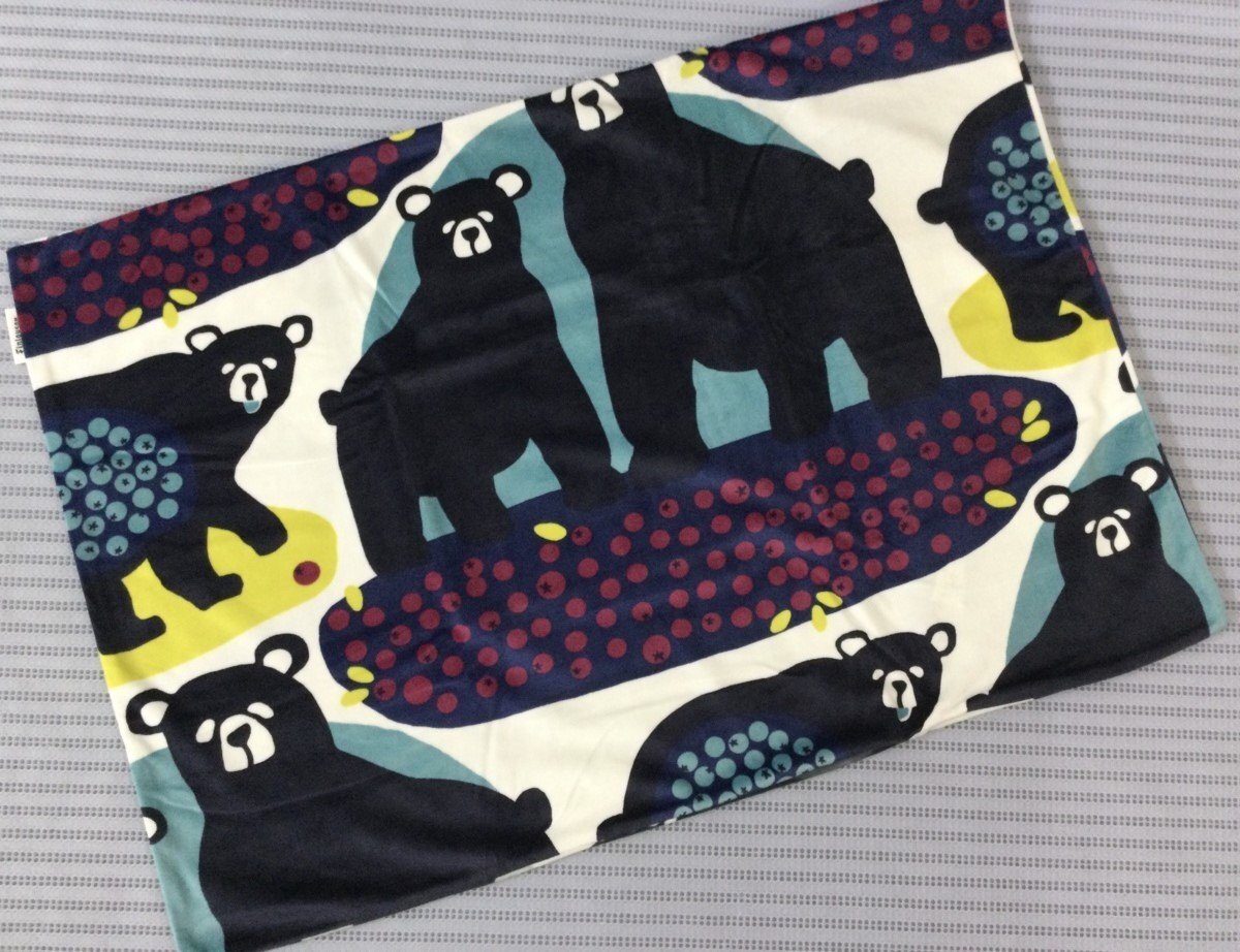 ◎半額以下!西川 ・フィンレイソン ◆ あったか ピローケース/枕カバー◆ 65×45cm ◆ オッツオ(クマ) リバーシブル★送料185円拍卖