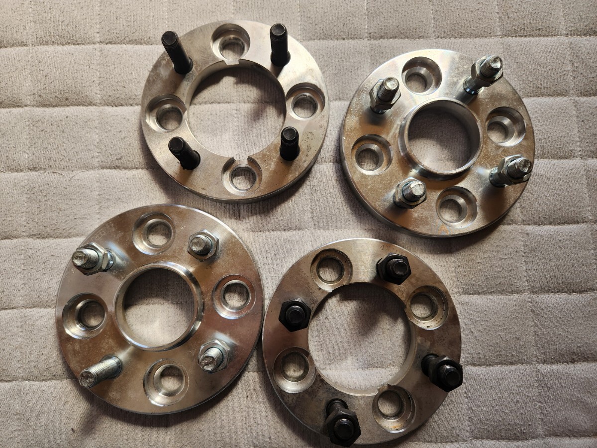即決 ワイドトレッドスペーサー 4X100 15mm 4つ PCD100 4穴拍卖