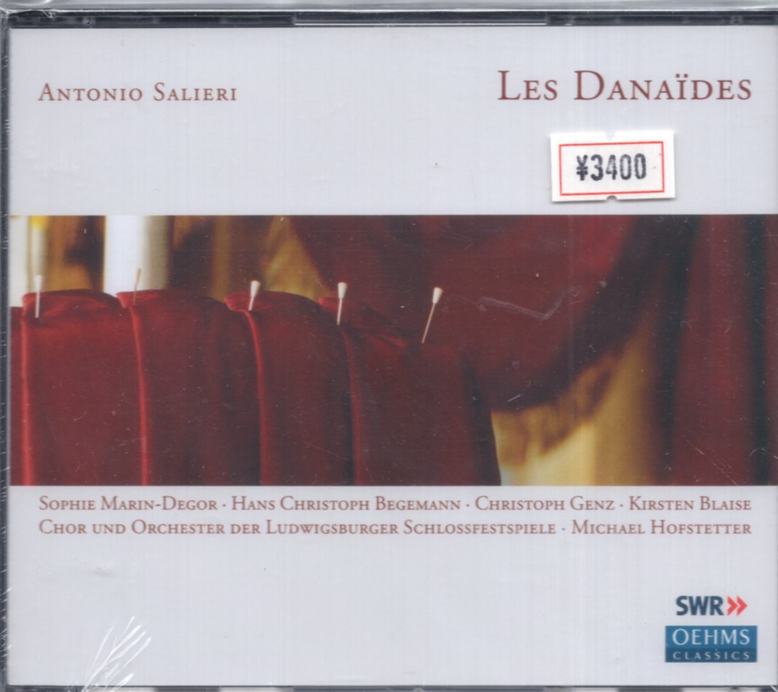 サリエリ:歌劇「ダナイデス」全曲 ホフシュテッター、マラン=ドゴールほか OEHMS CLASSICS 5【2CD】拍卖