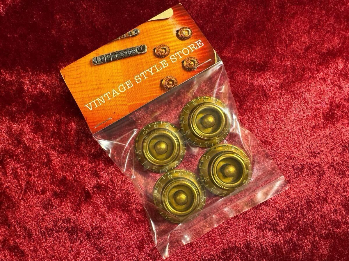 復刻品 ラス1 Vintage Style Store Original Gibson 59 58 Aged Les Paul Gold Bell knob ギブソン レスポール ハットノブ ベルノブ 拍卖